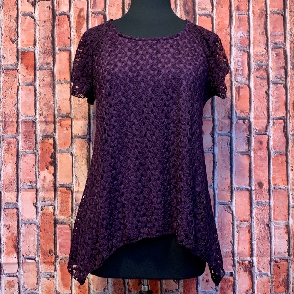 Rich Purple Lace Blouse